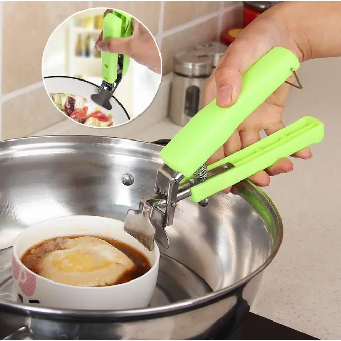 Bộ 3 dụng cụ gắp nóng nhà bếp, bộ 2 kẹp + găng tay gắp chén dĩa, nhấc nồi cách nhiệt, chống nóng, chống phỏng tay an toàn tiện dụng 2