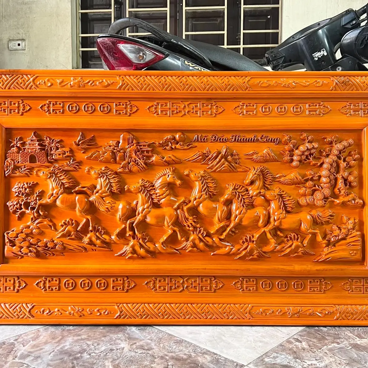 Tranh mã đáo gỗ gõ nam mỹ