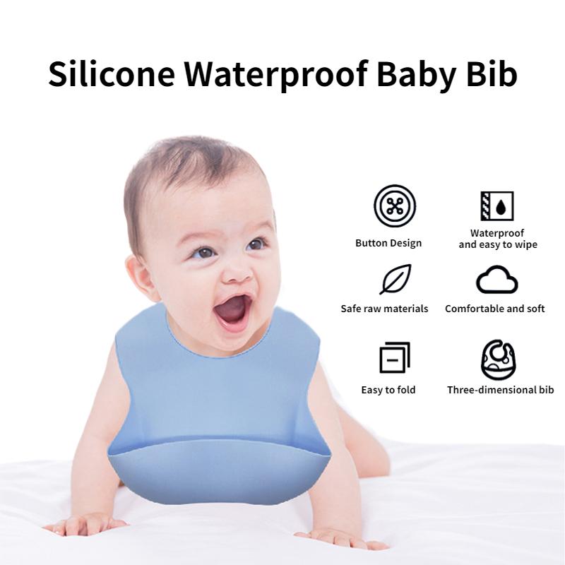 Product Introduction of Baby Waterproof Silicone Thicken Bibs Apron Toddler Girl Boys Feeding Adjustable Bib Silicone 1