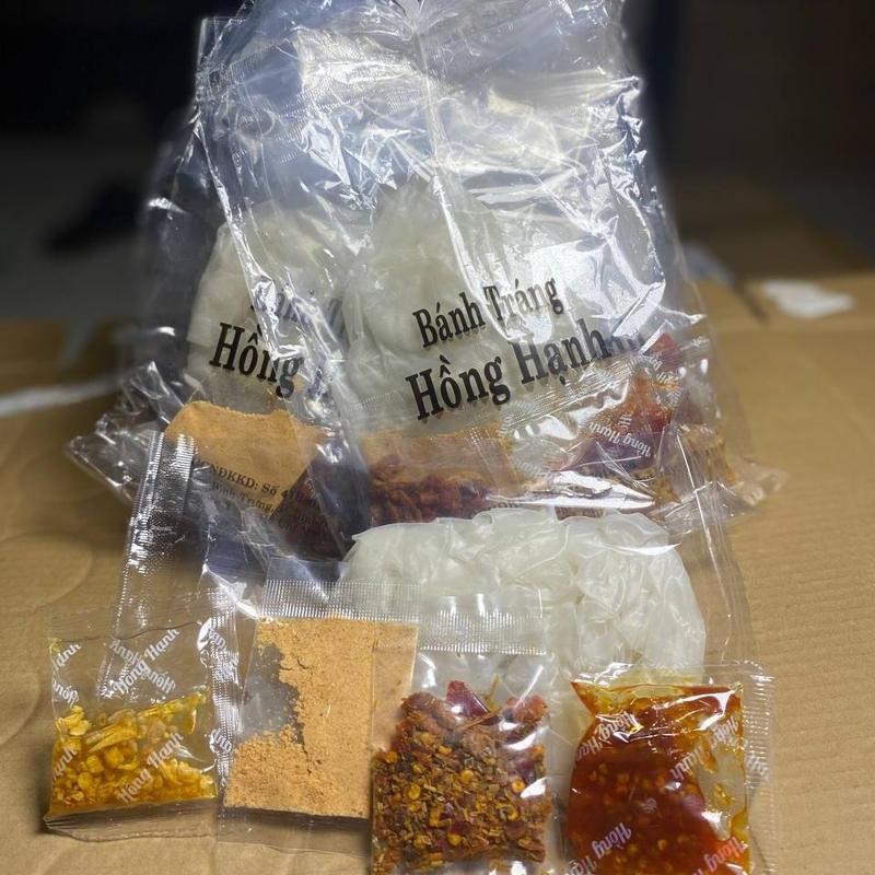 10 Bánh Tráng Trộn Hồng Hạnh SaTe Tỏi Bò Trắng