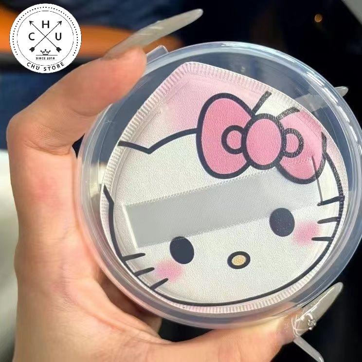  CST1 Mút Tán Kem Nền Mút Trang Điểm Big Size Hello Kitty Kèm Hộp Đựng Mút Tán Phấn Cushion Mềm Mịn Đàn Hồi Mtp10 