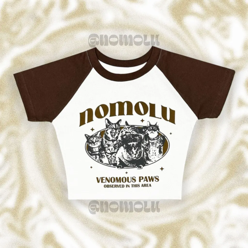 NOMOLU - Crop Top Tee Kaos Wanita Vol.04 Venomous Paws