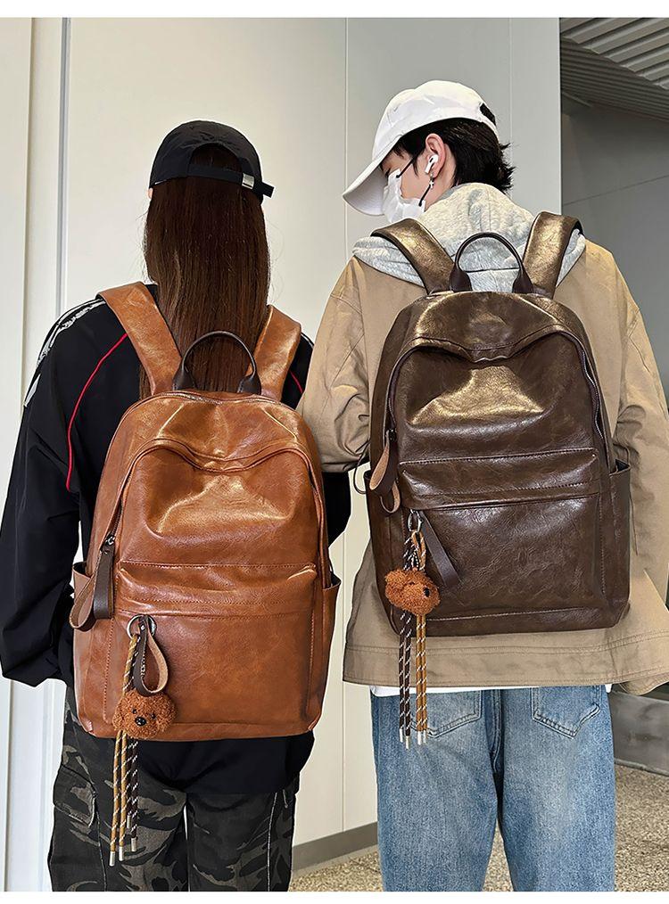 Product Introduction of 2025 Boyatu Hong Kong Style Pu Backpack Female Junior High School Students Large Capacity Lightweight Schoolbag Commuter Travel Backpack Male Fashion 19
