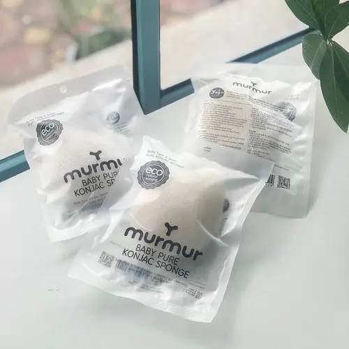 Bông tắm bọt biển hữu cơ cho bé Murmur Konjac Hàn Quốc
