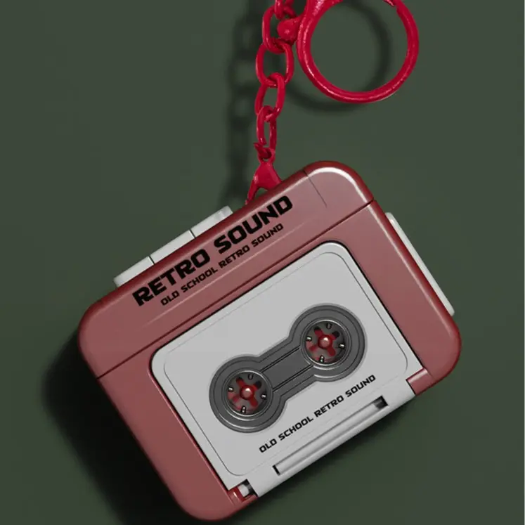 Móc Khóa Máy Cassette Cổ Điển Có Ghi Âm - Quà Lưu Niệm Cho Nữ - Women móc  khoá  vô  tri  độc  lạ móc  khóa  capybara  mini 7