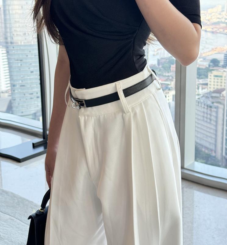 Quần Tây ống rộng xếp li LONA Pant cạp cao dáng suông ống rộng đơn giản thoải mái phong cách công sở, thanh lịch - ENKA VIETNAM Voi trắng 4
