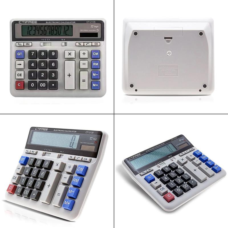 Product Introduction of Electronic Calculator Counter Solar & Battery Power 12 Digit Display Big Button for Business Office School Calculating 30