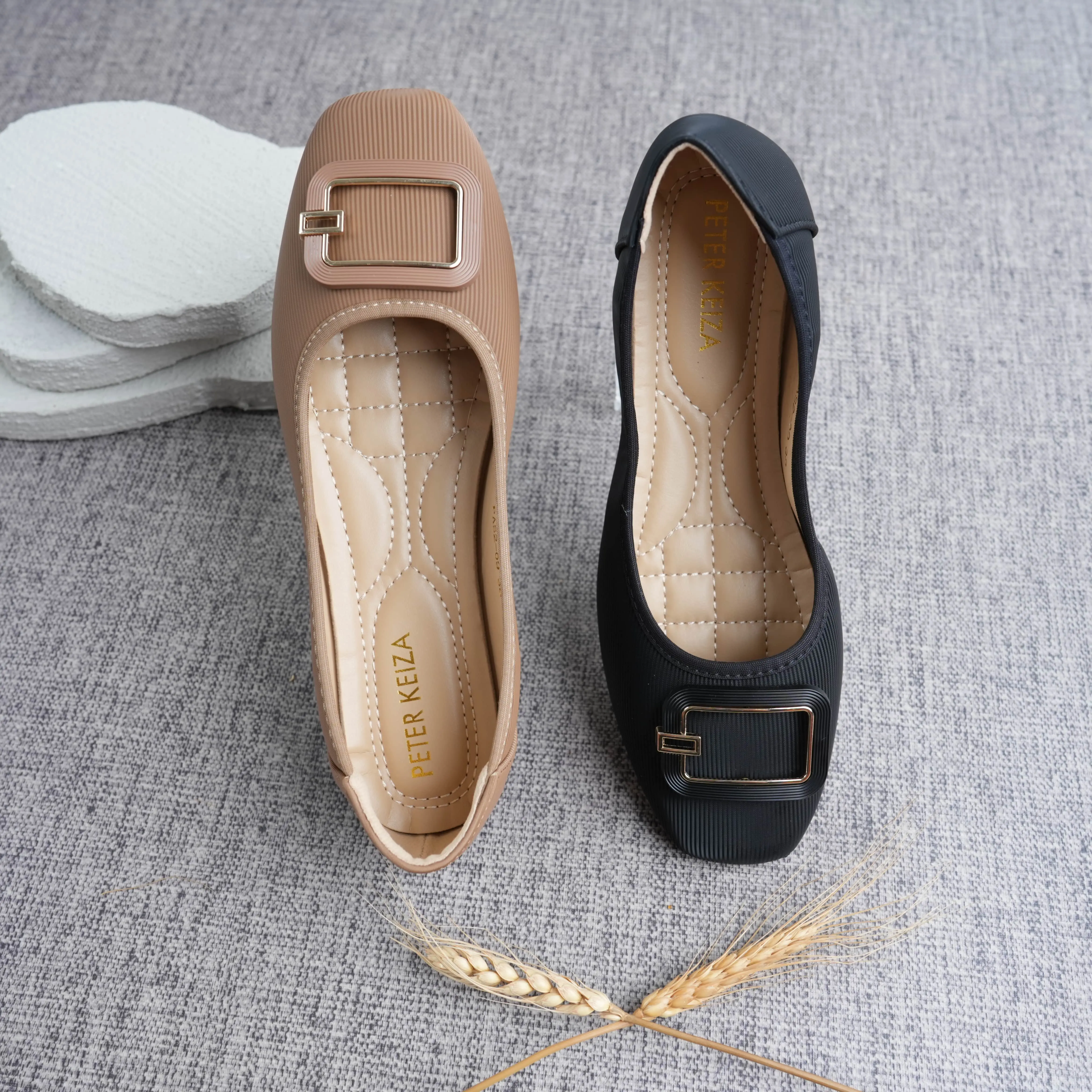 Peter Keiza / Patrizio Flat Shoes Wanita Simple Kekinian PAS 2-09