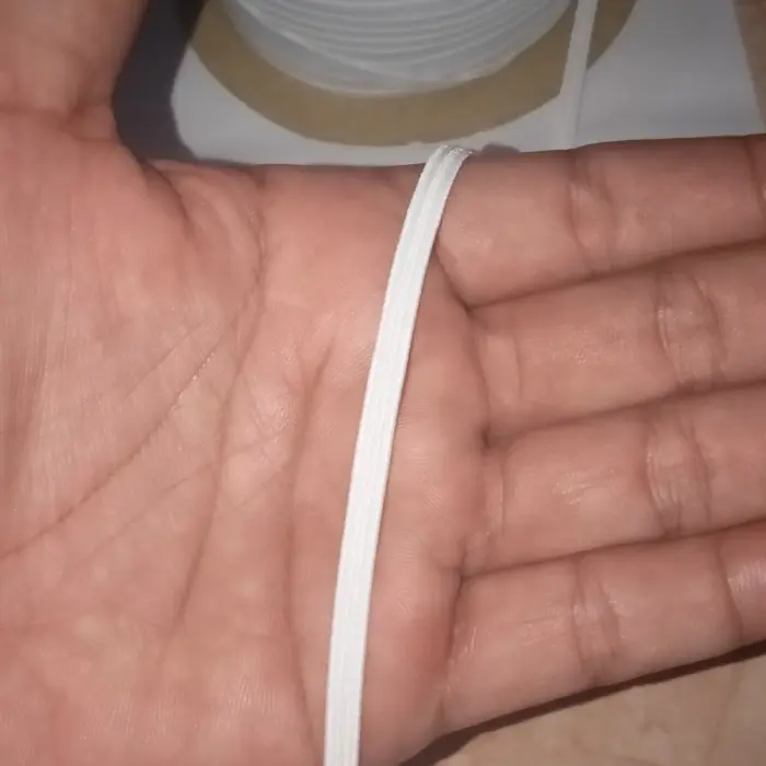 tali karet ( kolor ) elastis 6mm putih terlaris termurah 4meter bagus 2