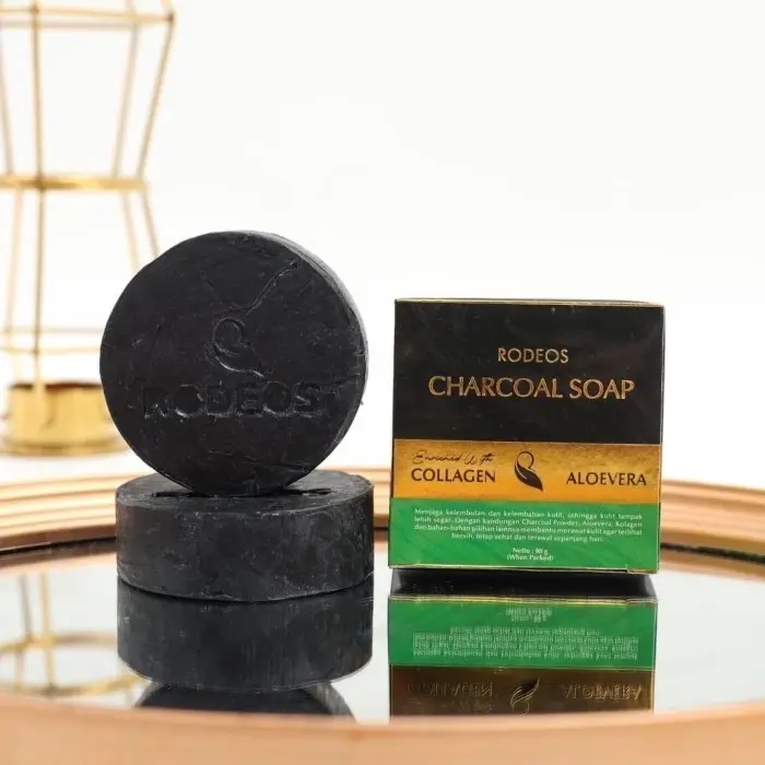 Rodeos Charcoal Soap 80gr - Sabun Pembersih Wajah Pria Original 0