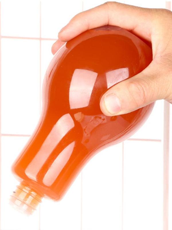 Product Introduction of Creative Light Bulb Plastic Beverage Bottle 5