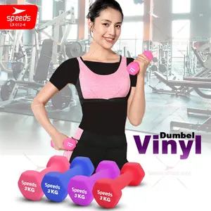 SPEEDS 3kg Dumbbell Wanita Alat Angkat Beban Mini Wanita Neoprene 012-4