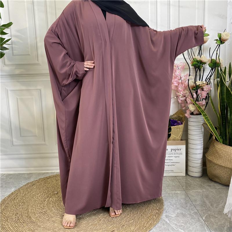 Product Introduction of 2022 New Middle Eastern Dubai Hot Style Solid Color Tie Button Cardigan Robe 1923 12