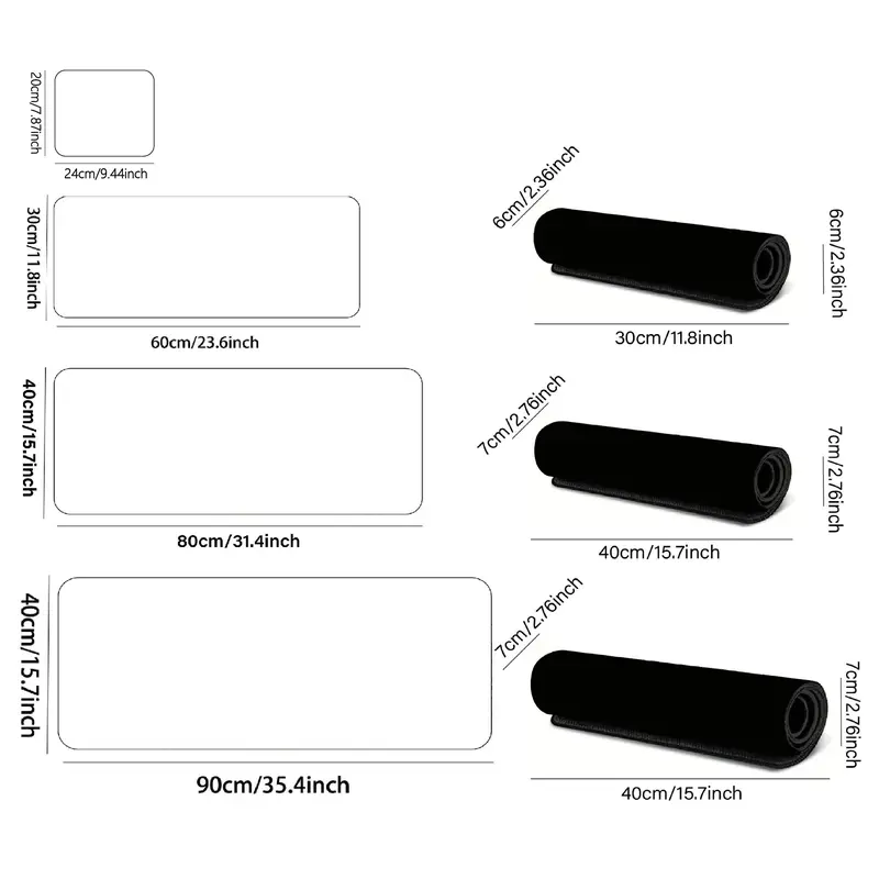 Letter Pattern Mouse Pad, 1 Count Rectangle Gaming Mouse Pad, Non-Slip Rubber Base Stitched Edge Desk Pad for Home Office Game Room 1