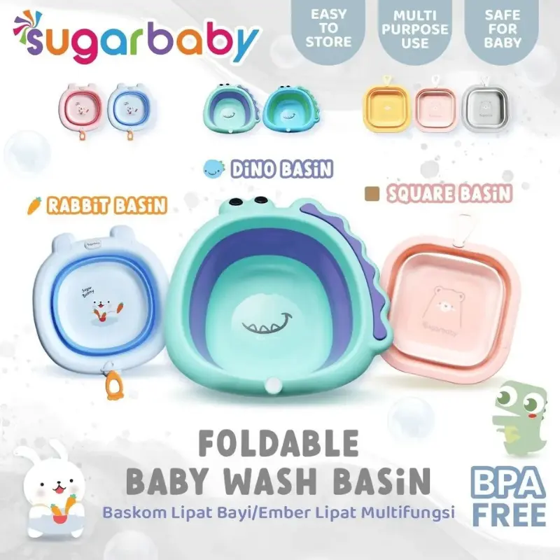 SugarBaby NEW Foldable Basin / Baskom Lipat / Ember Lipat Multifungsi Sugar Baby Bayi