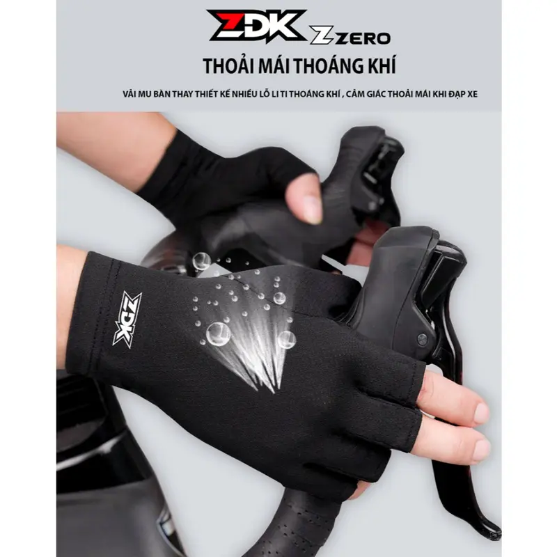Găng Tay Xe Đạp Nửa Ngón ZDK Z Zero Thoáng Khí, Chống Trơn Trượt |Voisport1  Bao Tay 4
