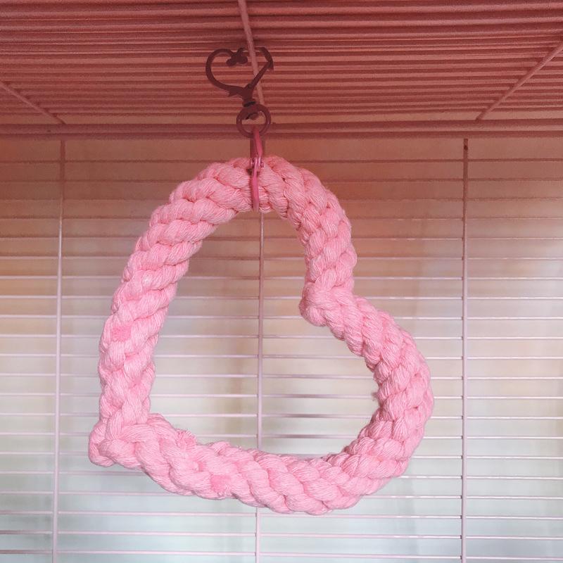 Product Introduction of Hamster Climbing Rope Toys Sugar Glider Cage Accessories Hanging Swing Cage Toy Bird Rope Swing Toy for Climbing Exercising 4