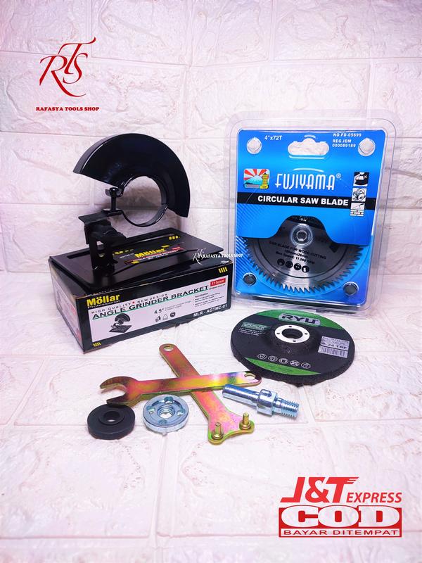 Dudukan Gerinda Tangan + Adapter Bor Konektor Ke Gerinda Circular Saw 1