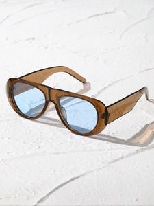 Unisex Vintage Style Sunglasses, Summer Trendy Casual Sunglasses for Everyday Use, Fashion Sunglasses for Outdoor Activities