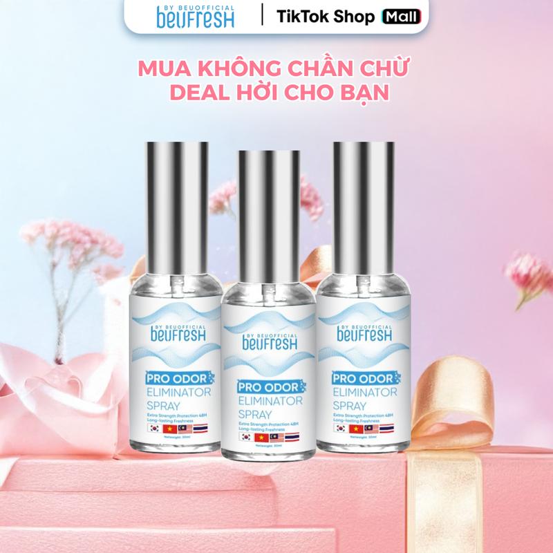 [LIVE RẺ KHỦNG_CHÍNH HÃNG]_XNL830 COMBO 3 BEUFRESH PRO Xịt Khử Mùi Toàn Thân, Cảm Giác Dễ Chịu, Hỗ Trợ Giảm Thiểu Mồ Hôi Chăm Sóc Da Cho Nam Nữ, beufresh xịt không ố vàng nách Women lăn