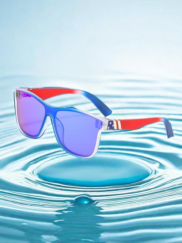 1 Pair Summer Square Frame Sunglasses, New Fashion Travel Accessories for Women & Men, Lightweight and Durable for Outdoor Sun Protection Glasses for Daily Use Travel Accessories 4