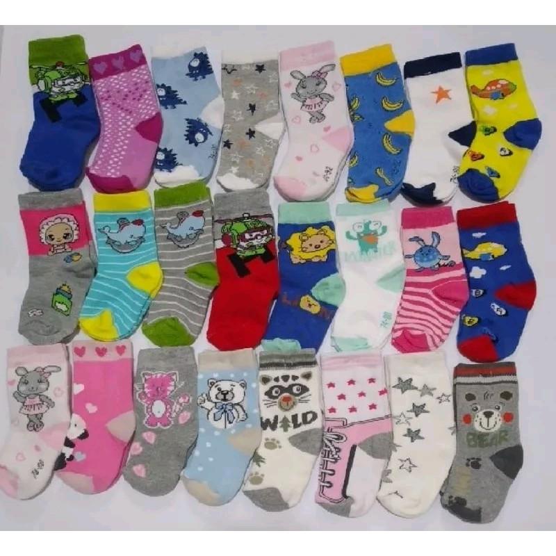 ( 12 pasang ) glosir kaos kaki baby motif lucu perempuan dan laki-laki/kaos kaki bayi Cotton 7
