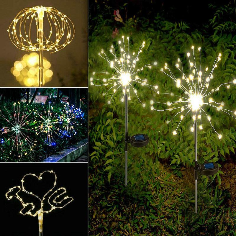 p plus Lampu Bunga Dandelion Tenaga Surya Anti AIR Untuk Dekorasi Taman Outdoor/Lampu LED Tenaga surya bentuk  kembang/ Outdoor Tahan Air Taman Halaman Dekorasi Lampu Lansekap baja plastik solar  saklar 5