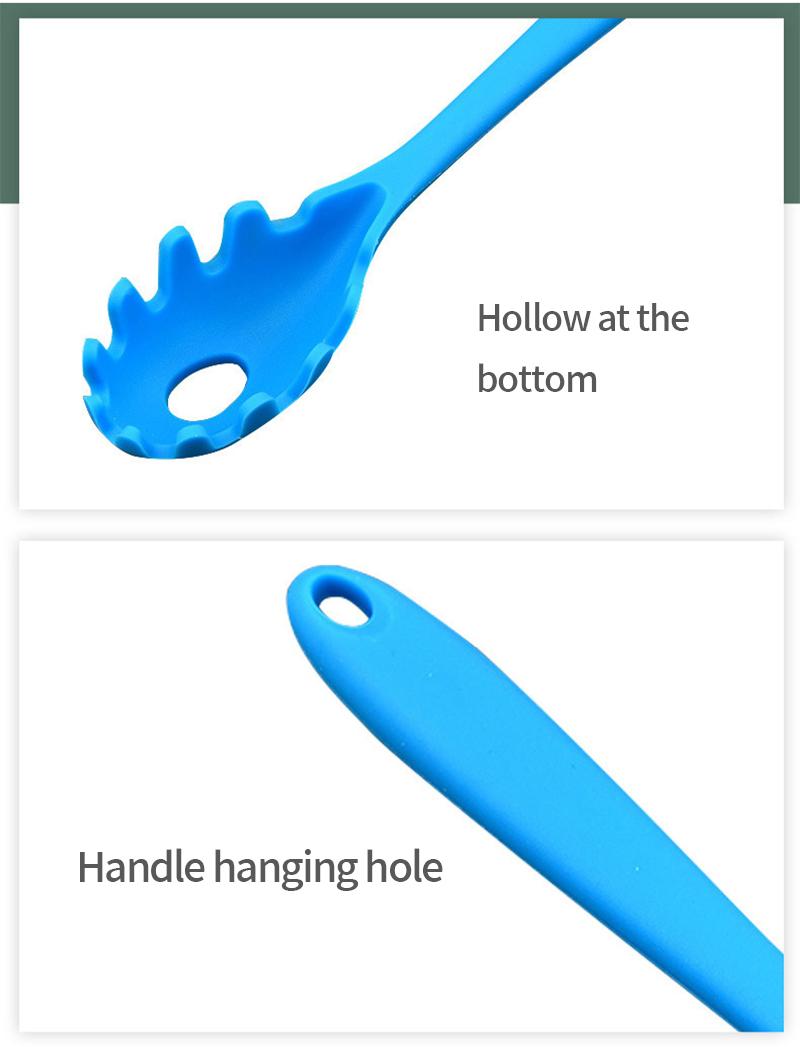 Product Introduction of Long Handle Silicone Noodles Scoop Leaky Spoon Spaghetti Tools Kitchen Accessories Home Sipplies Cooking Tools Gadgets 10