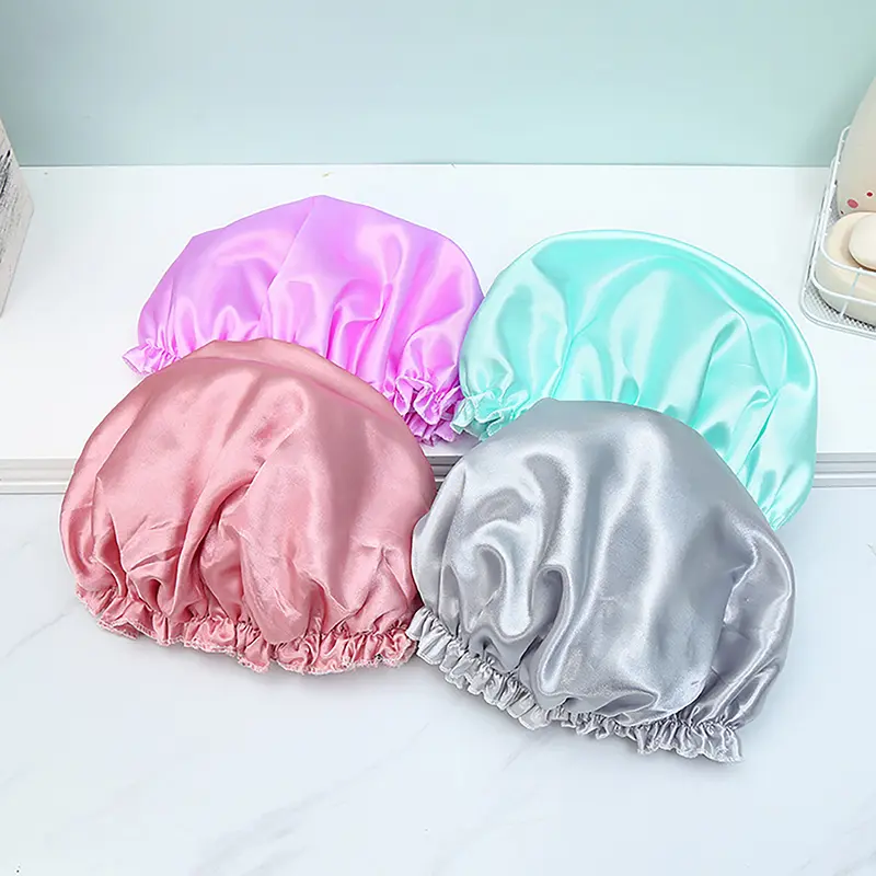 Mũ Tắm, Hai Lớp, Đa Chức Năng, Dành Cho Phụ Nữ, Chống Thấm Nước Và Chống Bụi, Thoáng Khí, Phụ Kiện Tóc 3
