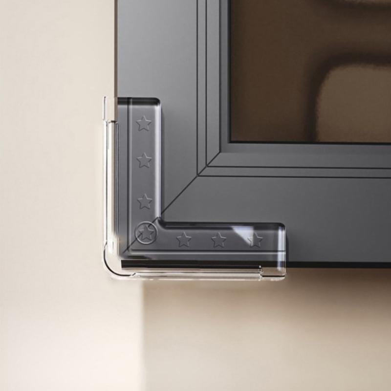 Bảo vệ góc an toàn cho đồ nội thất bằng silicon, 2 miếng, dải cạnh, góc nhôm, Windows , Bảo vệ đầu chống va chạm cho trẻ em Voi Kem 1