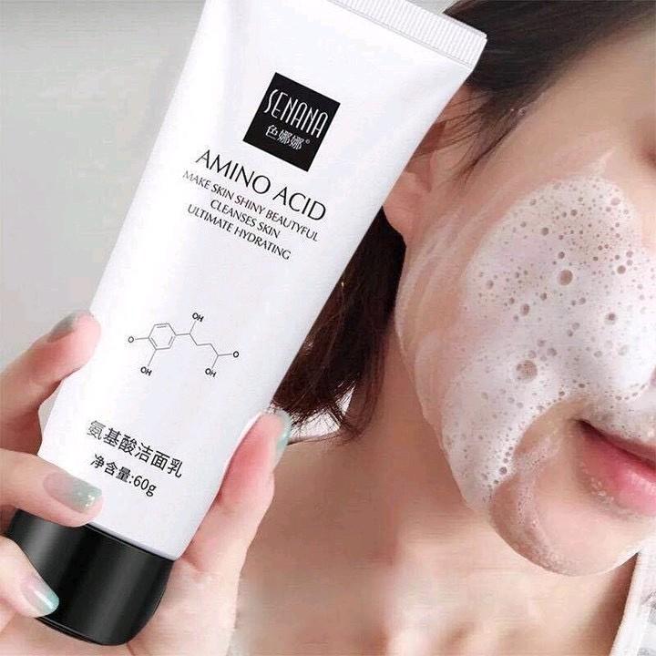 Combo 3 túyp sữa rửa mặt SENANA Amino Acid sợi tơ, dung tích 60g,giúp làm sạch sâu da mặt 2