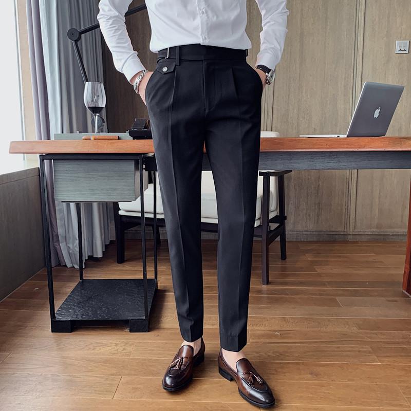DEAL SỐC Quần Âu Nam Sizetab Thiết Kế Túi Lắp Phong Cách Hàn Quốc Dáng Baggy Menswear Pants Có Túi Đen