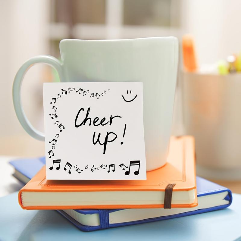 Product Introduction of 30-Page Music-Themed Notebook with Sticky Notes - Assorted Musical Designs Including Treble Clefs & Treble Clefs, Ideal for Students & Professionals, Music Gifts, Random Color 3