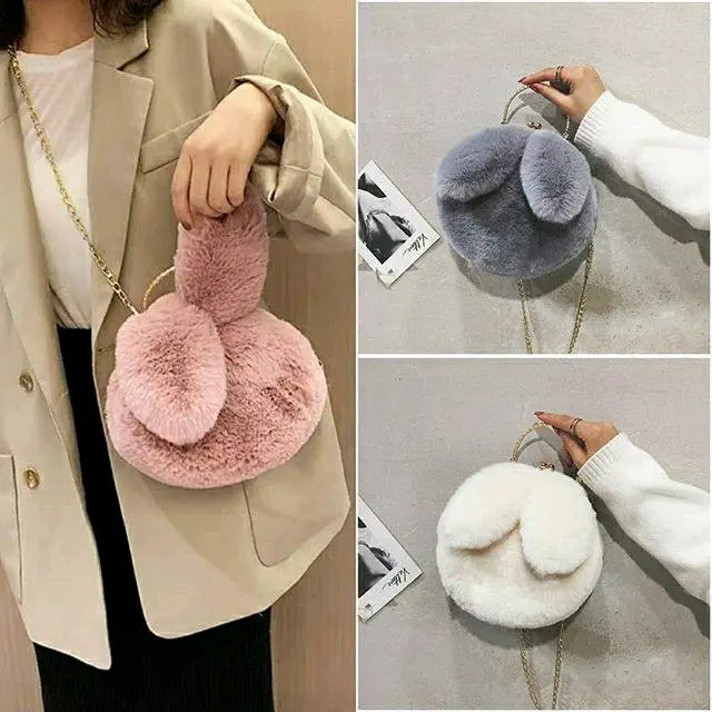[free gift] TAS IMPORT TELINGA KELINCI HANDLE GOLD KOREA