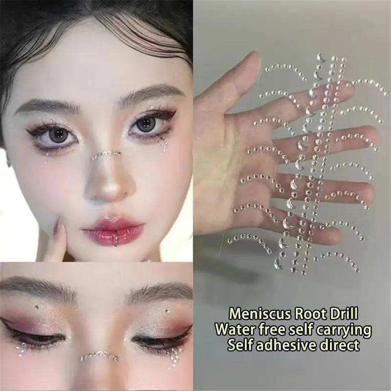 Dán Mặt Trang Sức, Kim Cương Hòa Nhạc, Trang Điểm Kim Cương, Mũi Nước, Kim Cương Vỡ, Kim Cương Ngọc Trai, Thích Hợp Cho Biểu Diễn Sân Khấu, Dán Mặt 1