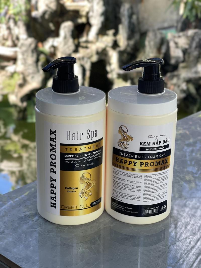 Product Introduction of KEM HẤP DẦU , DẦU XẢ TÓC HAPPYPROMAX 1000ML ( Lẻ 1 CHAI ) MỀM MƯỢT TÓC ,HƯƠNG PHẤN , HƯƠNG TRÁI CÂY , HƯƠNG TINH DẦU BẠC HÀ , HƯƠNG NƯỚC HOA Collagen   Dưỡng Tóc 12