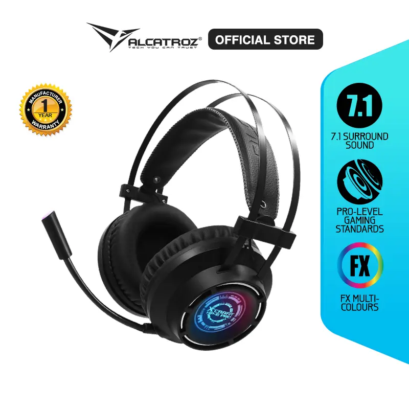 (CUCI GUDANG) Alcatroz Gaming Headset 7.1 X-Craft HP 5 PRO - Garansi 1 Tahun