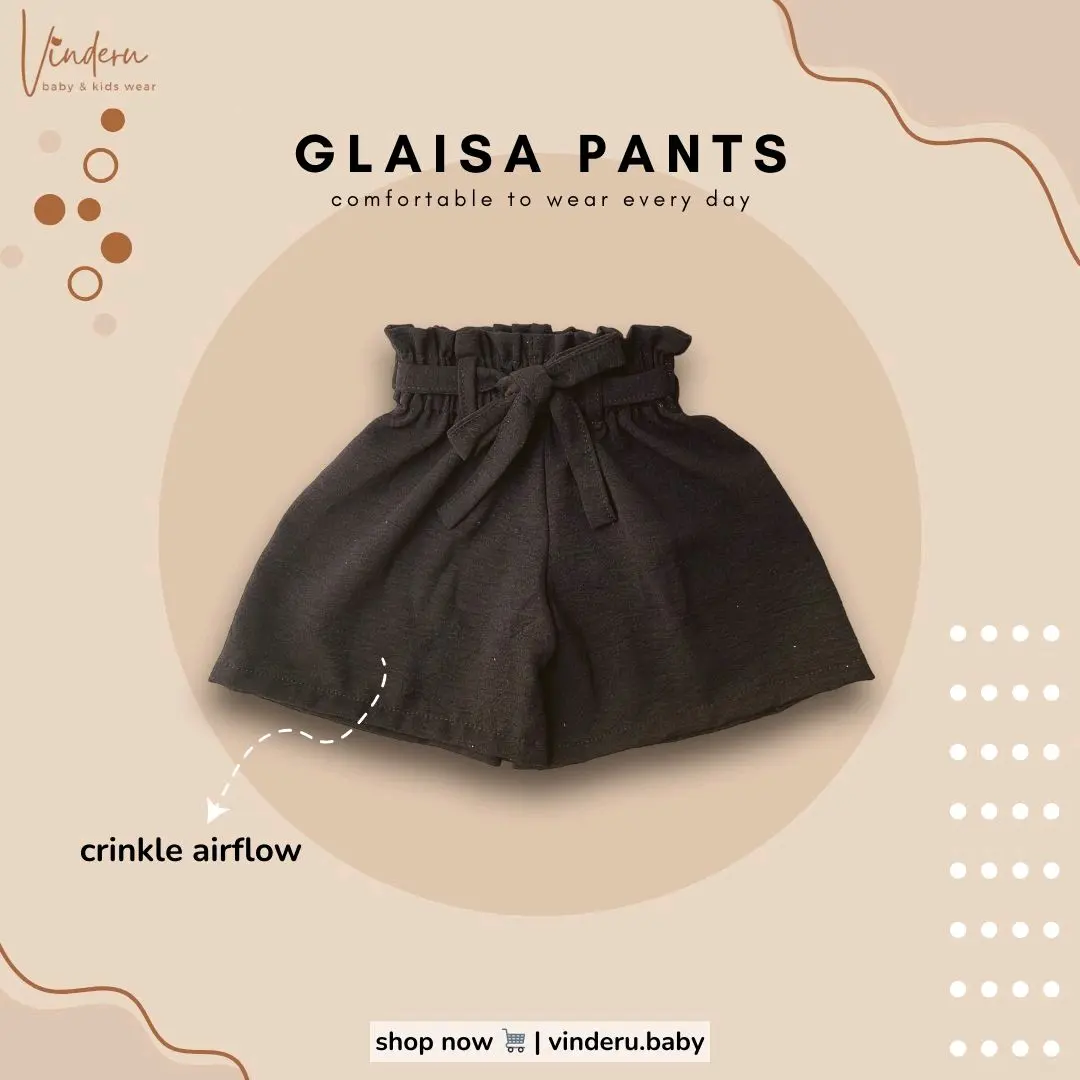 (VINDERU) Glaisa Pants/celana pendek/Kulot pendek anak