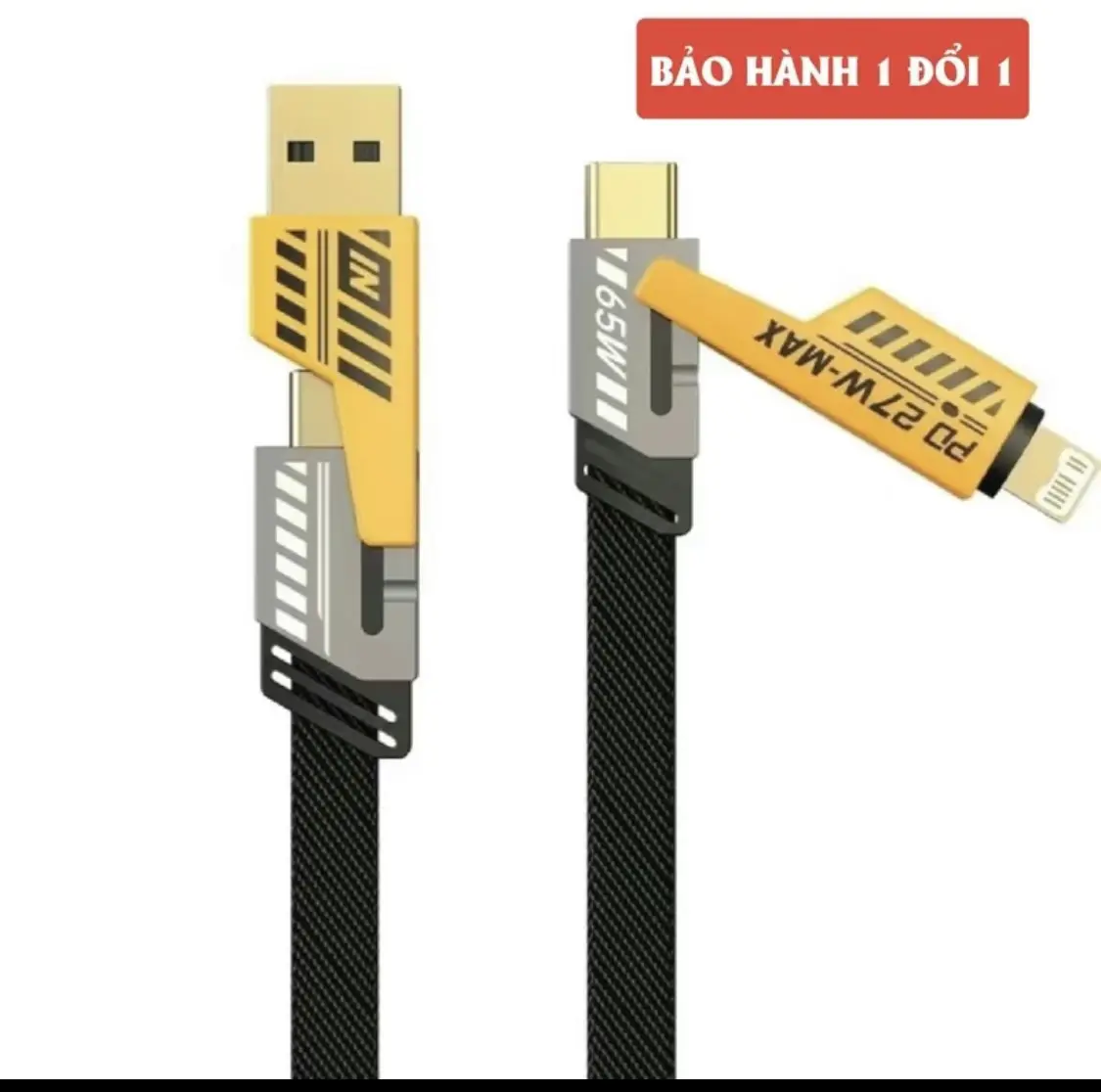 Cáp Sạc 4in1 Azeada Đa Năng, Truyền Dữ Liệu Sạc Điện Thoại Usb