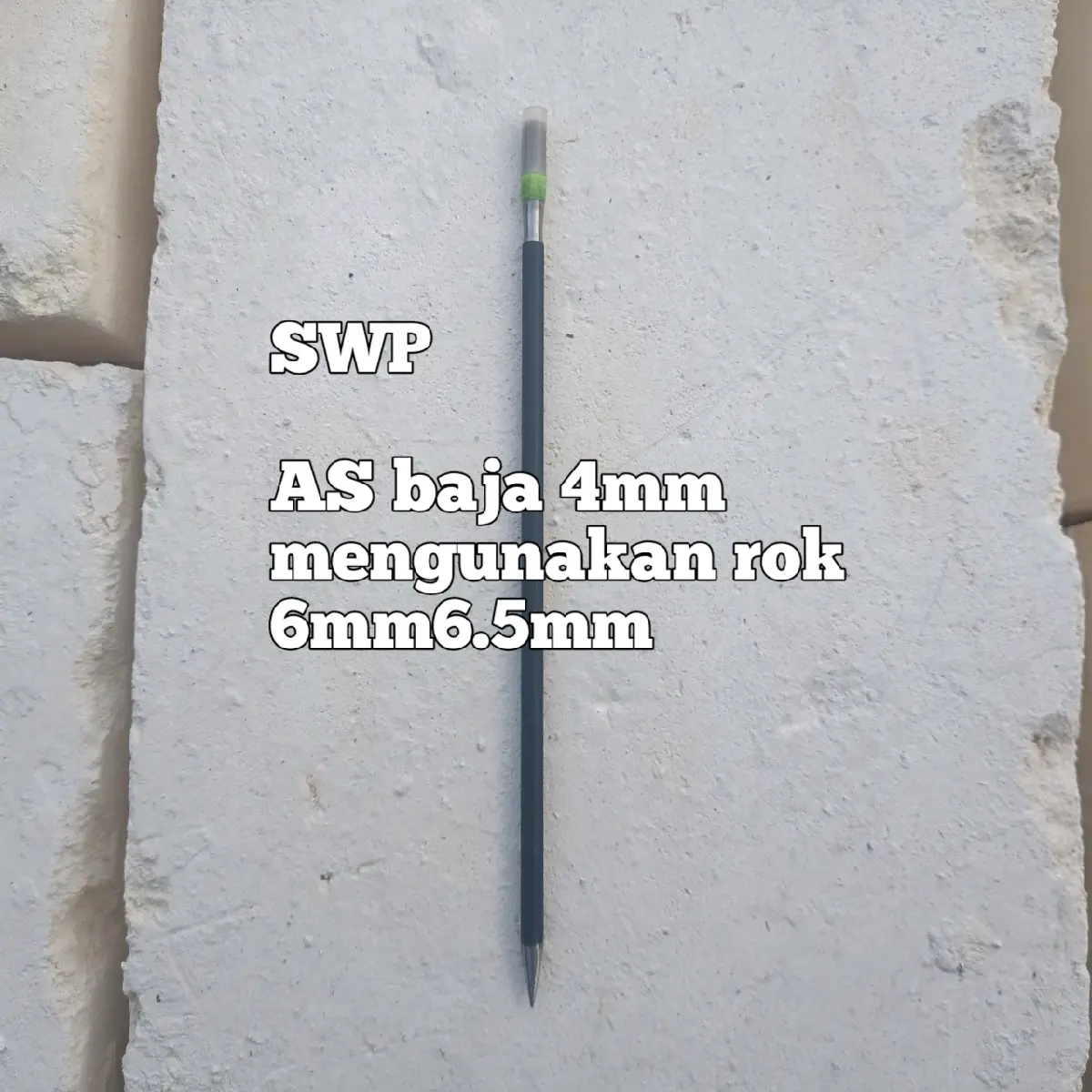 jarum polosan hitam 4mm isi 10 Set