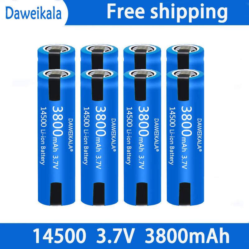 2 Piles Rechargeables 14500 3800 MAh Li-Ion 3,7V – Livraison Offerte