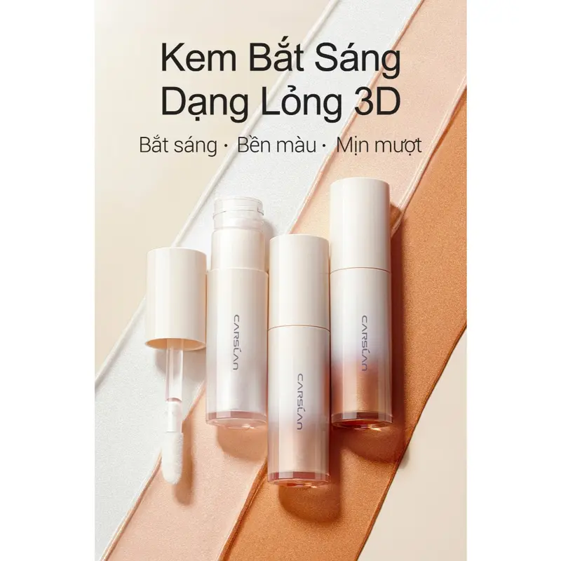 [CHIẾT] Highlight Bắt Sáng Dạng Lỏng Carslan 3D Liquid Highlighter Glitter Shimmer Face dạng chiết 2