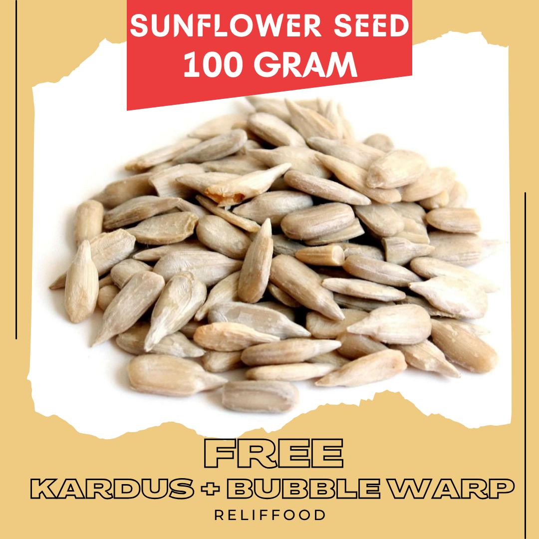 ROASTED SUNFLOWER SEED 100 GRAM PREMIUM - BIJI BUNGA MATAHARI KWACI Cemilan Food Kuaci Makanan