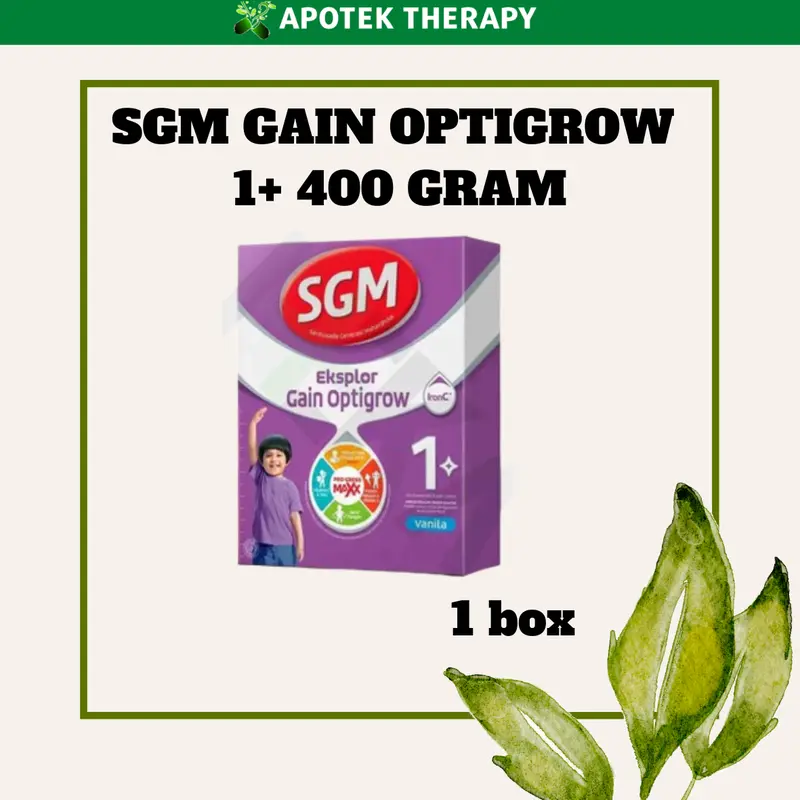 SGM Eksplor Gain Optigrow 400 g - Susu Bubuk Bayi Usia 1 Tahun Keatas Lactogrow 0