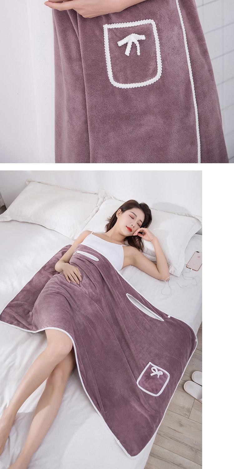 Product Introduction of Coral Fleece Bath Skirt Wholesale Ratio Pure Cotton Absorbent Thickening Bathrobe Adult Female Bathrobe Household Shower Bath Towel Class A 12