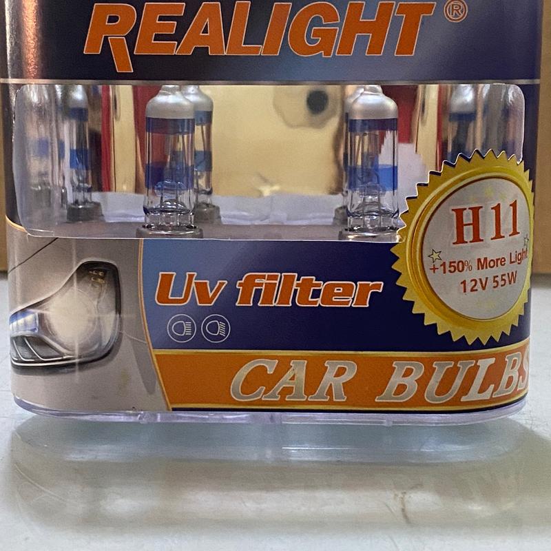 Bóng đèn cot Innova,city, bóng H11-12V/55w Realight. Đèn Cốt, Đèn Gầm H11-12V/55W, Dùng Cho các dòng xe innova, city, KIA, Ford,..đời mới loại Realight