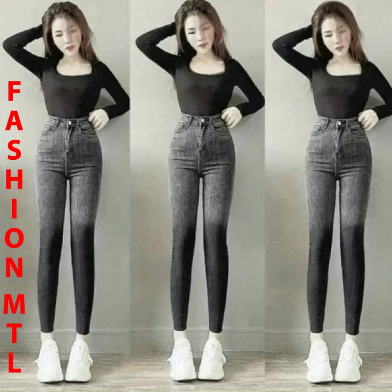 Quần  Jean loang khói rách ôm sát người, cạp cao, hàng co giãn 4 chiều siêu hách dáng Women  pants nữ quan ong 5