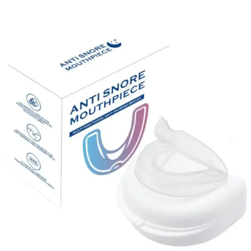 Anti Snoring Upper & Lower Double Folding Bracket, 1 Box Soft Silicone Mouth Guard, Professional Oral Care Tool for Men & Women