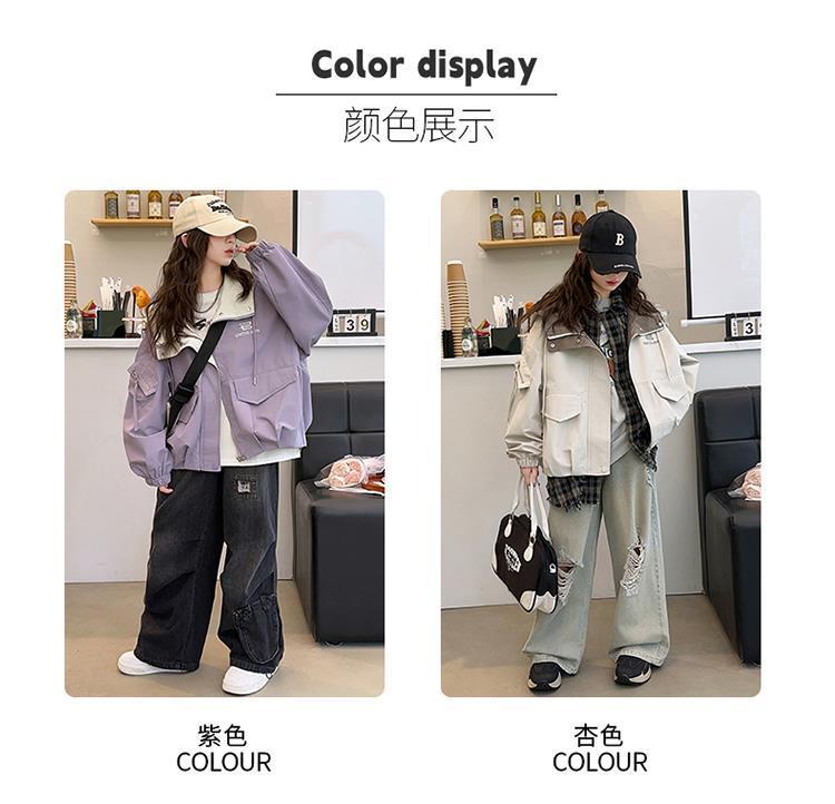 Product Introduction of Áo Khoác Trẻ Em, Thời Trang Và Thường Ngày, Dành Cho Bé Gái, Thích Hợp Cho Mùa Xuân Và Mùa Thu, Quần Áo, Thích Hợp Cho Trẻ Lớn Hơn, Áo Khoác Thời Trang Phong Cách Phương Tây, Áo Khoác Trẻ Em, Áo dễ phối đồ Mới 10