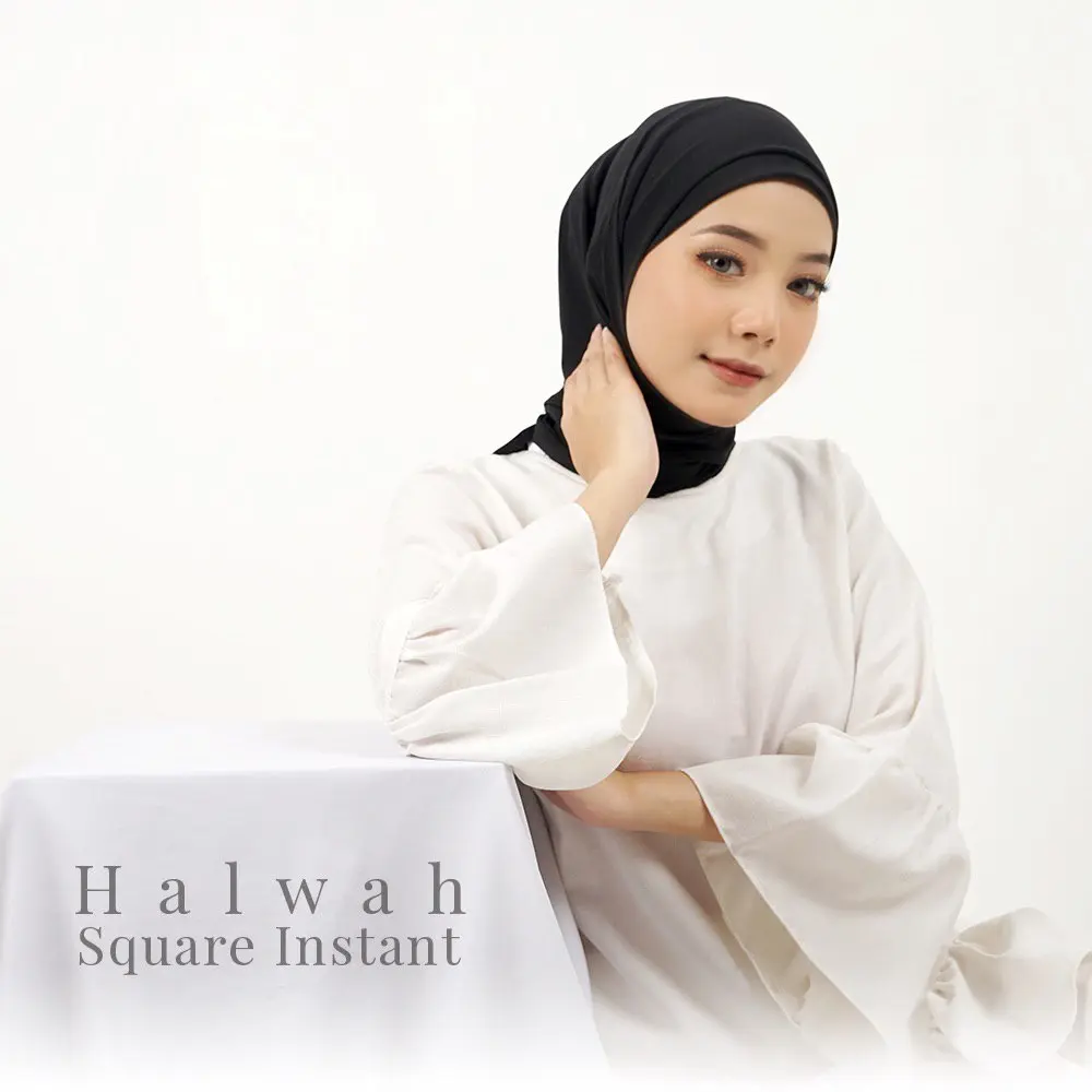Halwah Pashmina Oval Jersey Instan